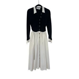 Adrienne Vittadini Black & White Sweater Knit Dress XS